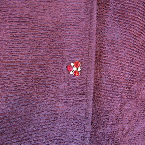 Vikki Vi Burgundy Red Long Duster Cardigan Sweater Jacket Plus Size 3X - Picture 4 of 10